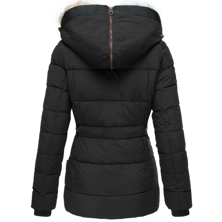Phoebe | Stylish Quilted Faux Fur Hood Winter Puffer Jacket