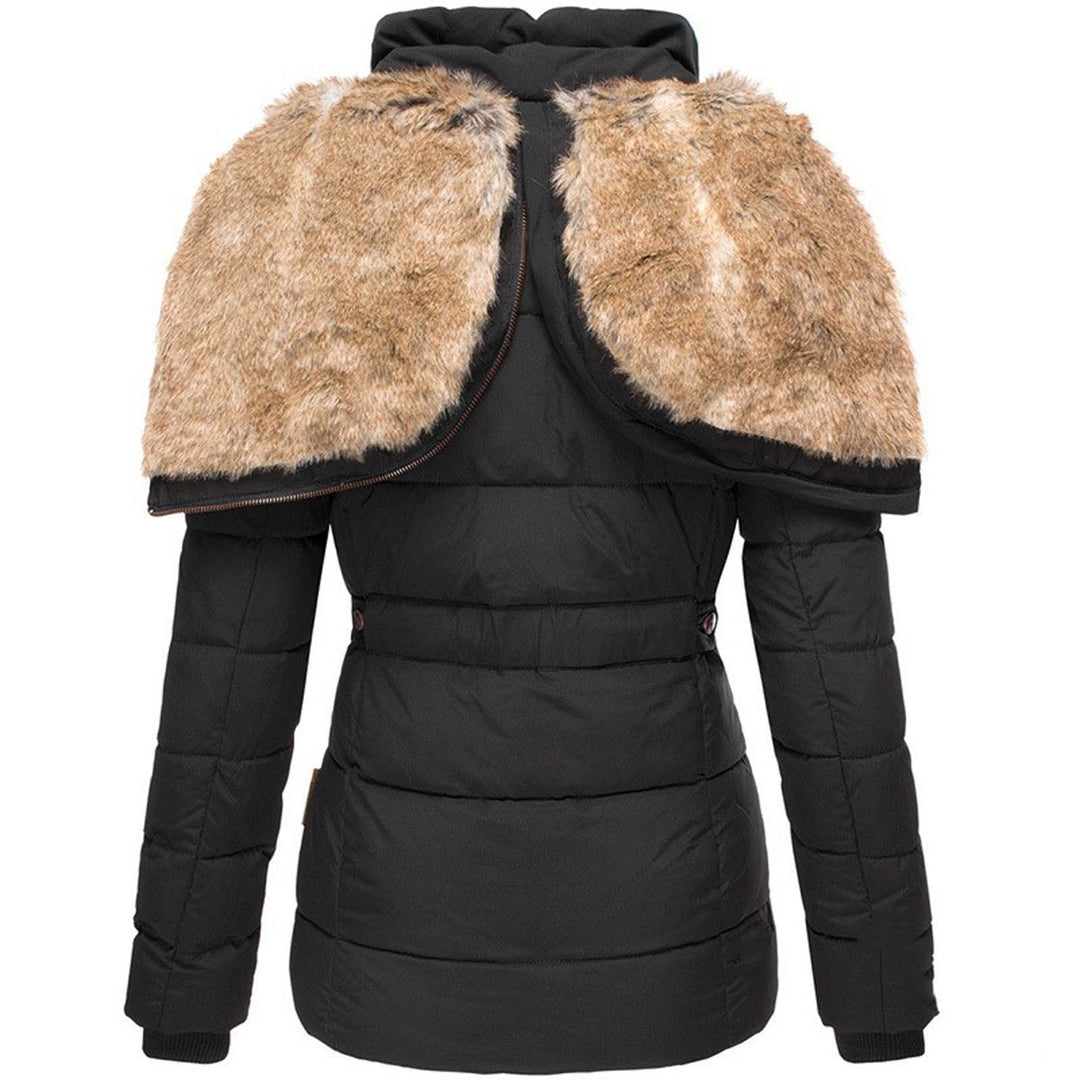 Phoebe | Stylish Quilted Faux Fur Hood Winter Puffer Jacket