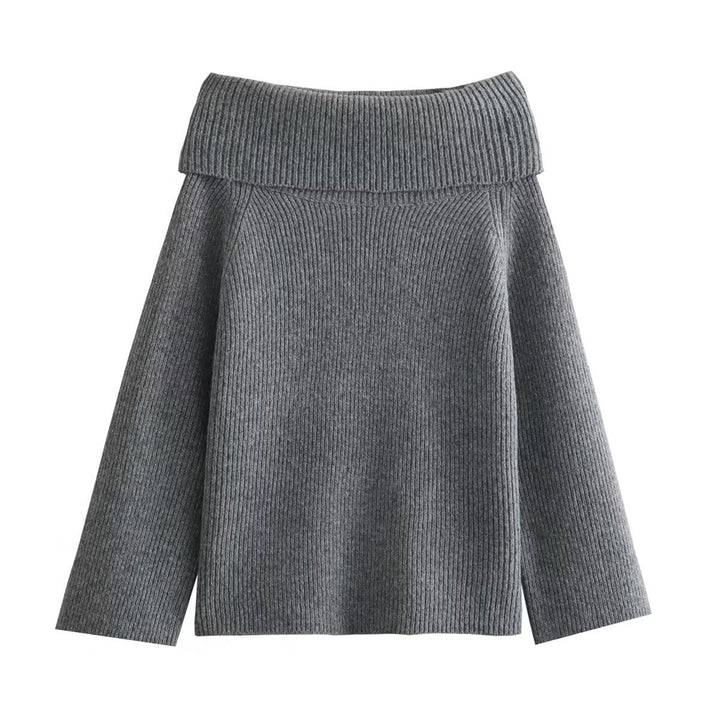 Sophia | Elegant Off Shoulder Black Knit Jumper Women