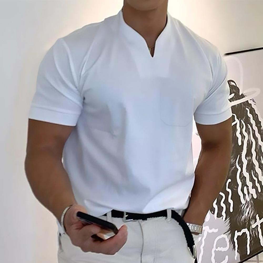 Dean | Elegant Men's V-Neck Short Sleeve Polo Shirt
