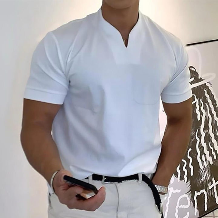 Dean | Elegant Men's V-Neck Short Sleeve Polo Shirt