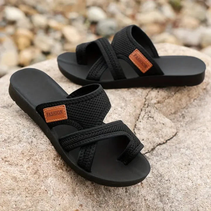 Carmen | Stylish Orthopedic Black Sandals With Arch Support