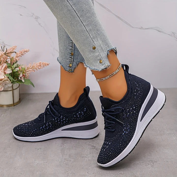 Bonnie | Elegant Rhinestone Embellished Orthopedic Sneakers