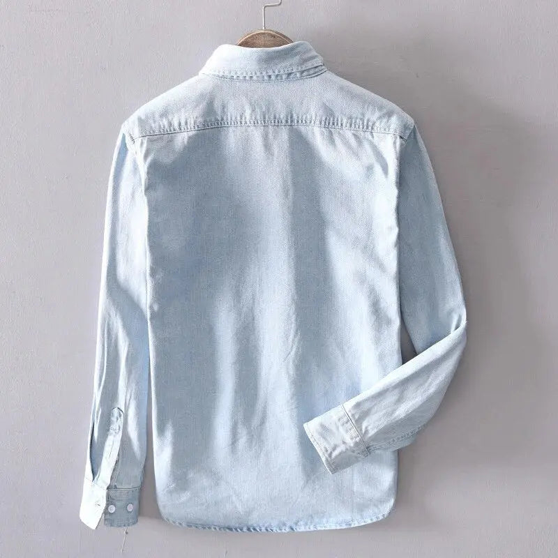 Margot | Chic Long Sleeve Denim Button Up Shirt