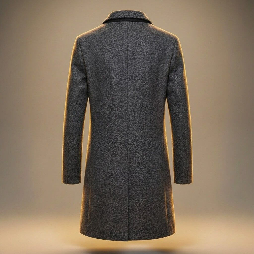 Harrison | Stylish Single Breasted Long Cotton Overcoat