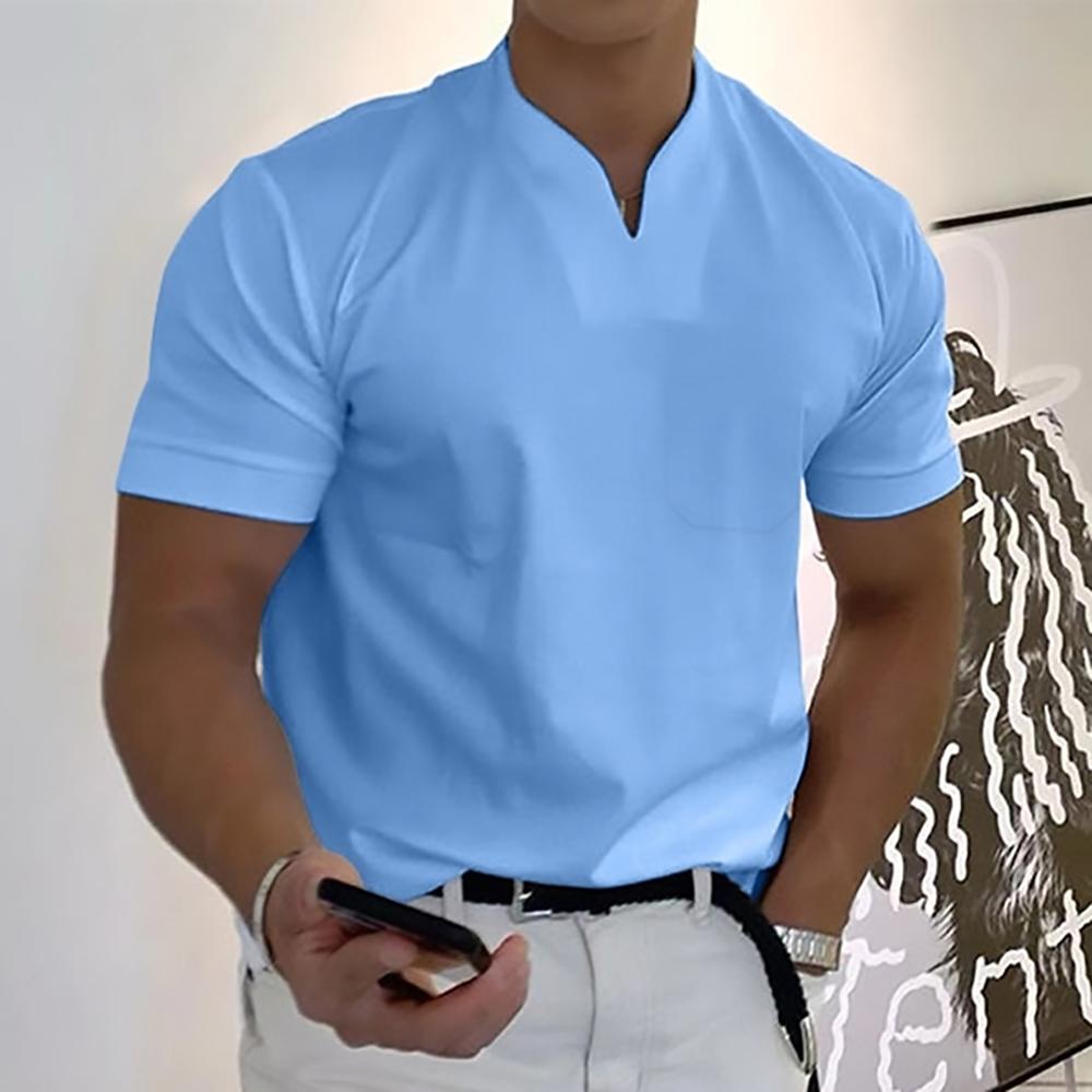 Dean | Elegant Men's V-Neck Short Sleeve Polo Shirt