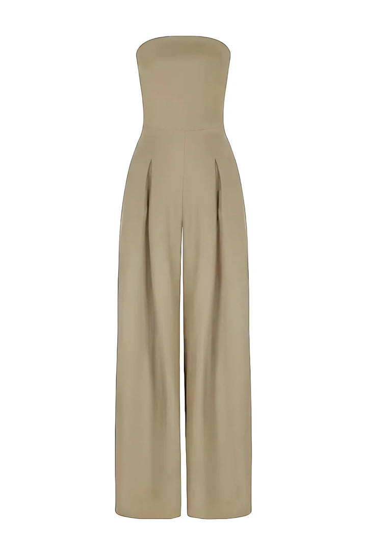 Sophia | Elegant Strapless Wide Leg Jumpsuit
