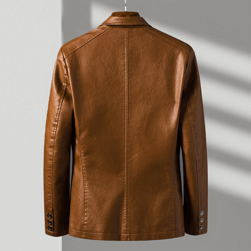 Marco | Stylish Italian Leather Blazer With Tailored Fit