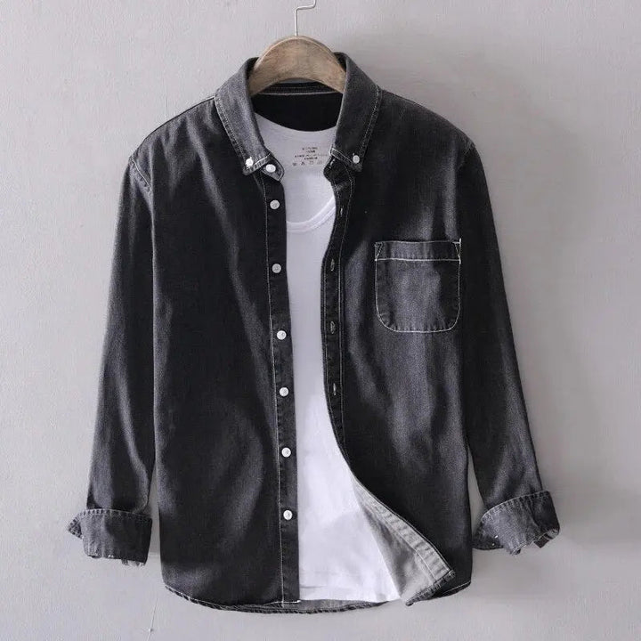 Margot | Chic Long Sleeve Denim Button Up Shirt