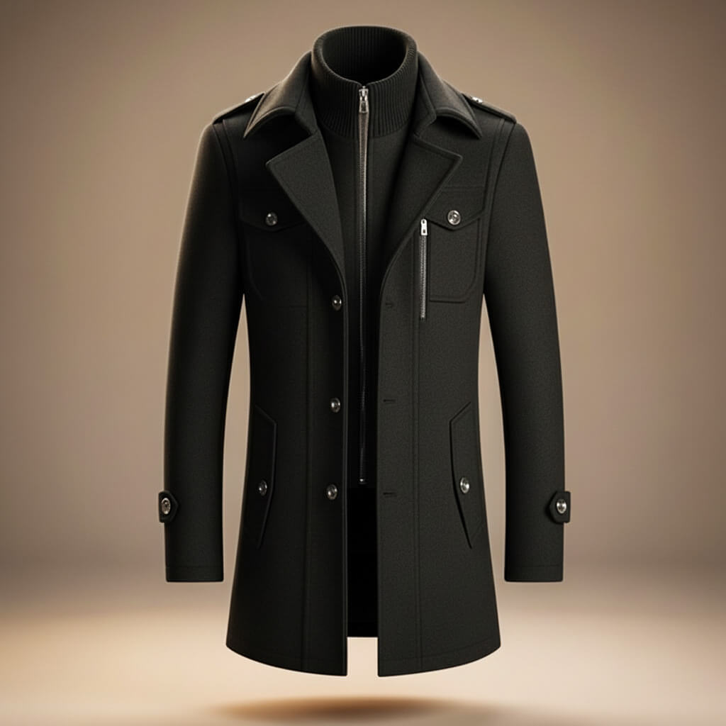Margot | Elegant Virgin Wool Overcoat With Double-Breasted Design