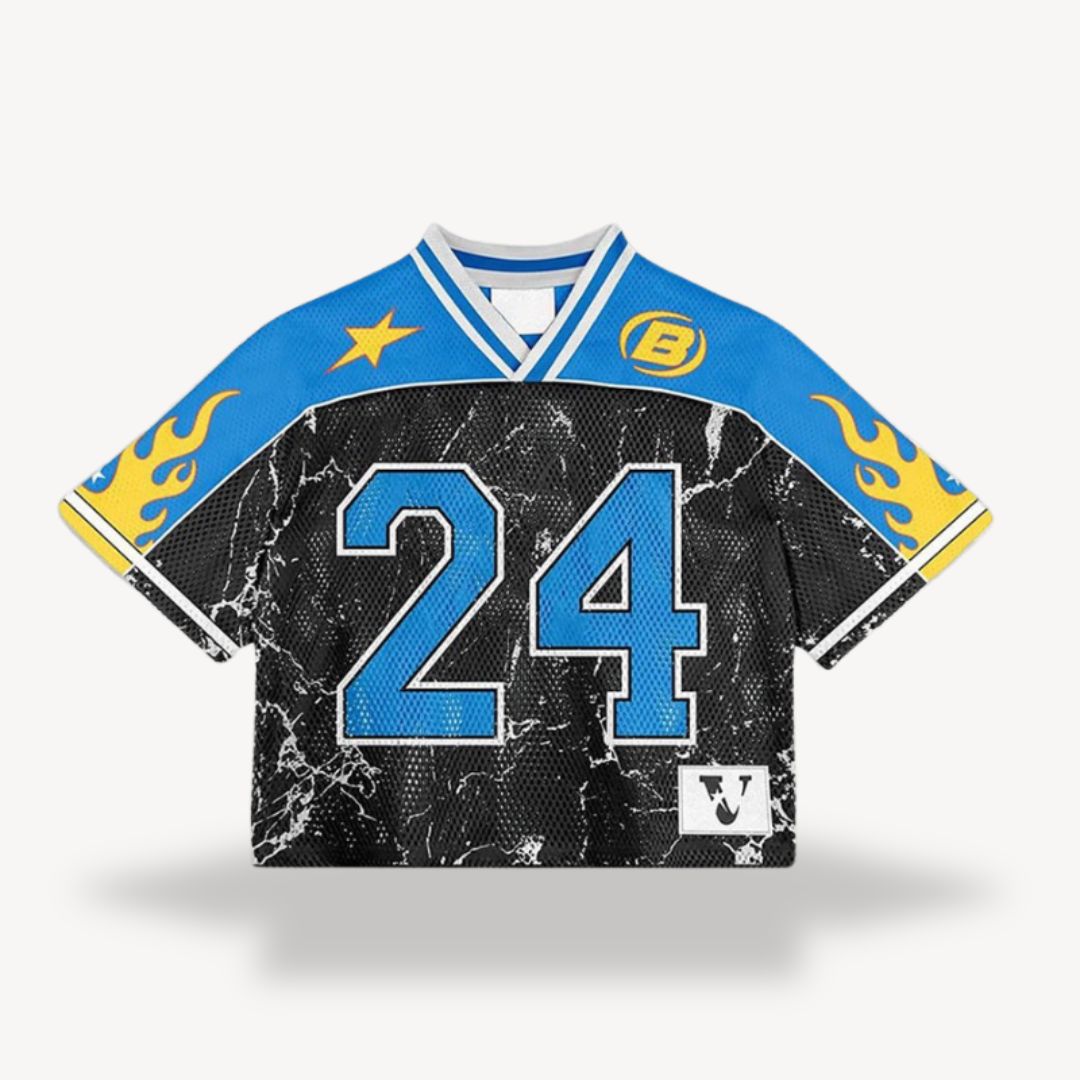 Cascade | Stylish Men's V-Neck Sports Jersey With Mesh Panels
