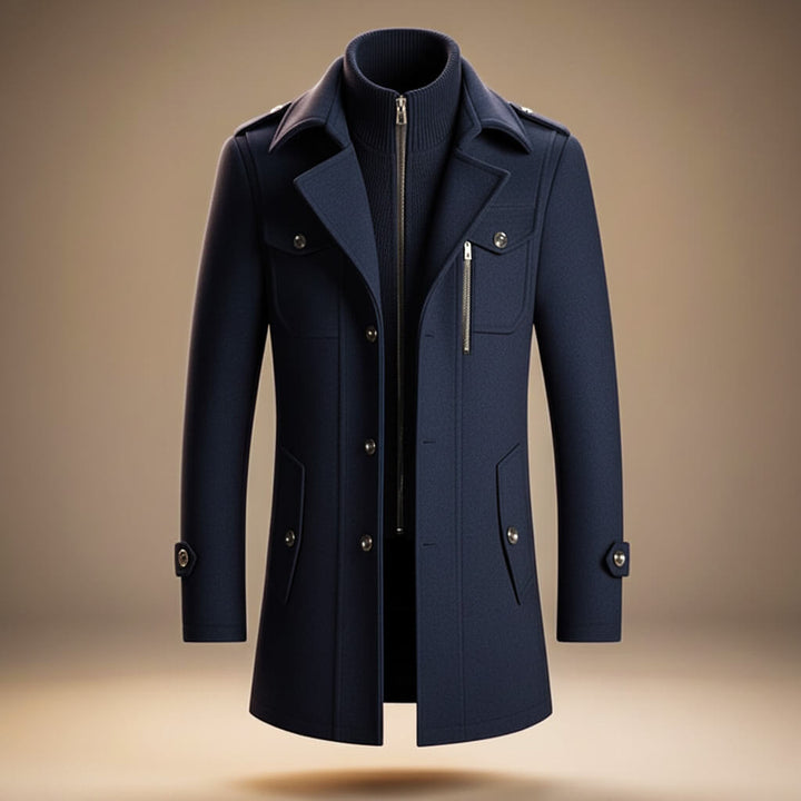 Margot | Elegant Virgin Wool Overcoat With Double-Breasted Design
