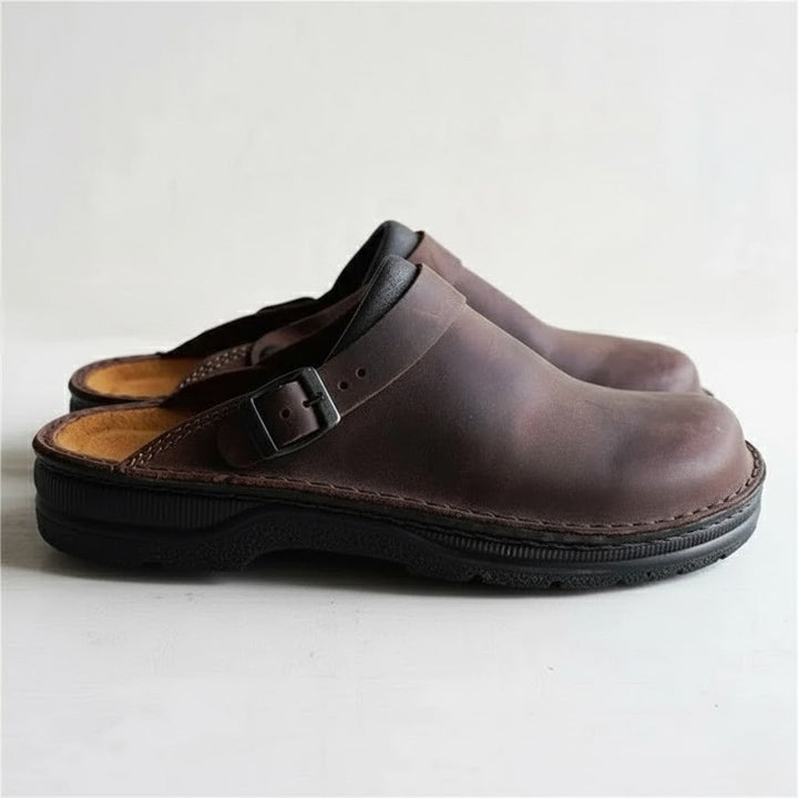 Arthur | Men’s Orthopaedic Leather Slip On Clogs