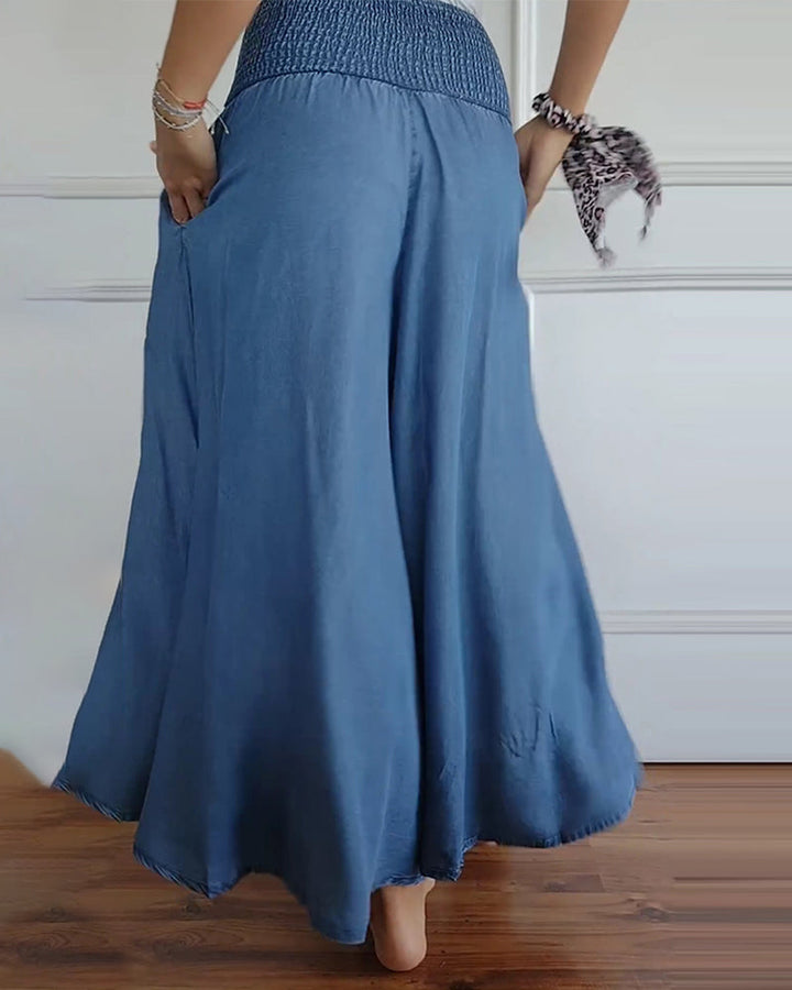 Paloma | Elegant High Waisted Wide Leg Palazzo Pants