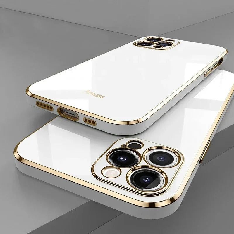 Serena | Sleek Gold-Trimmed Protective Phone Case