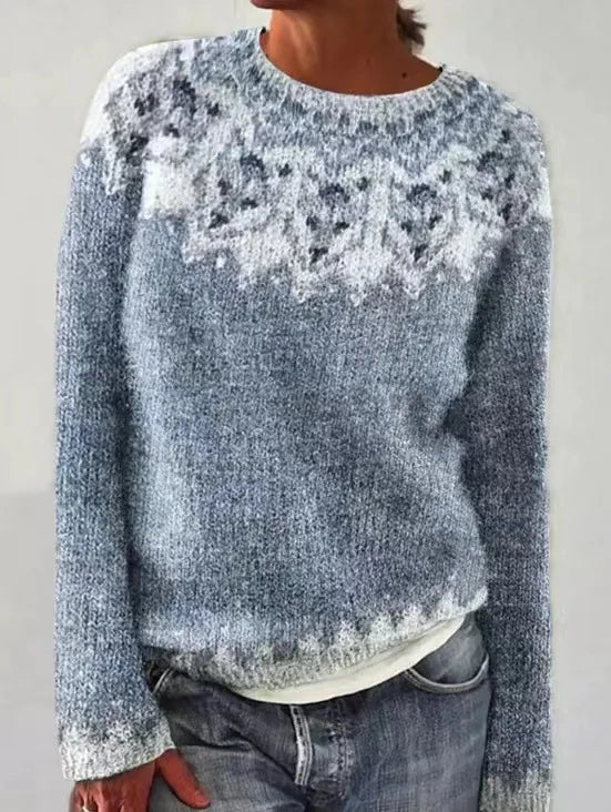 Cordelia | Elegant Nordic Fair Isle Knit Sweater Women
