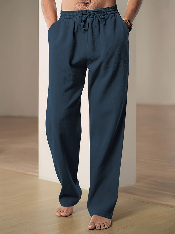 Margot | Elegant Men's Drawstring Waist Linen Pants