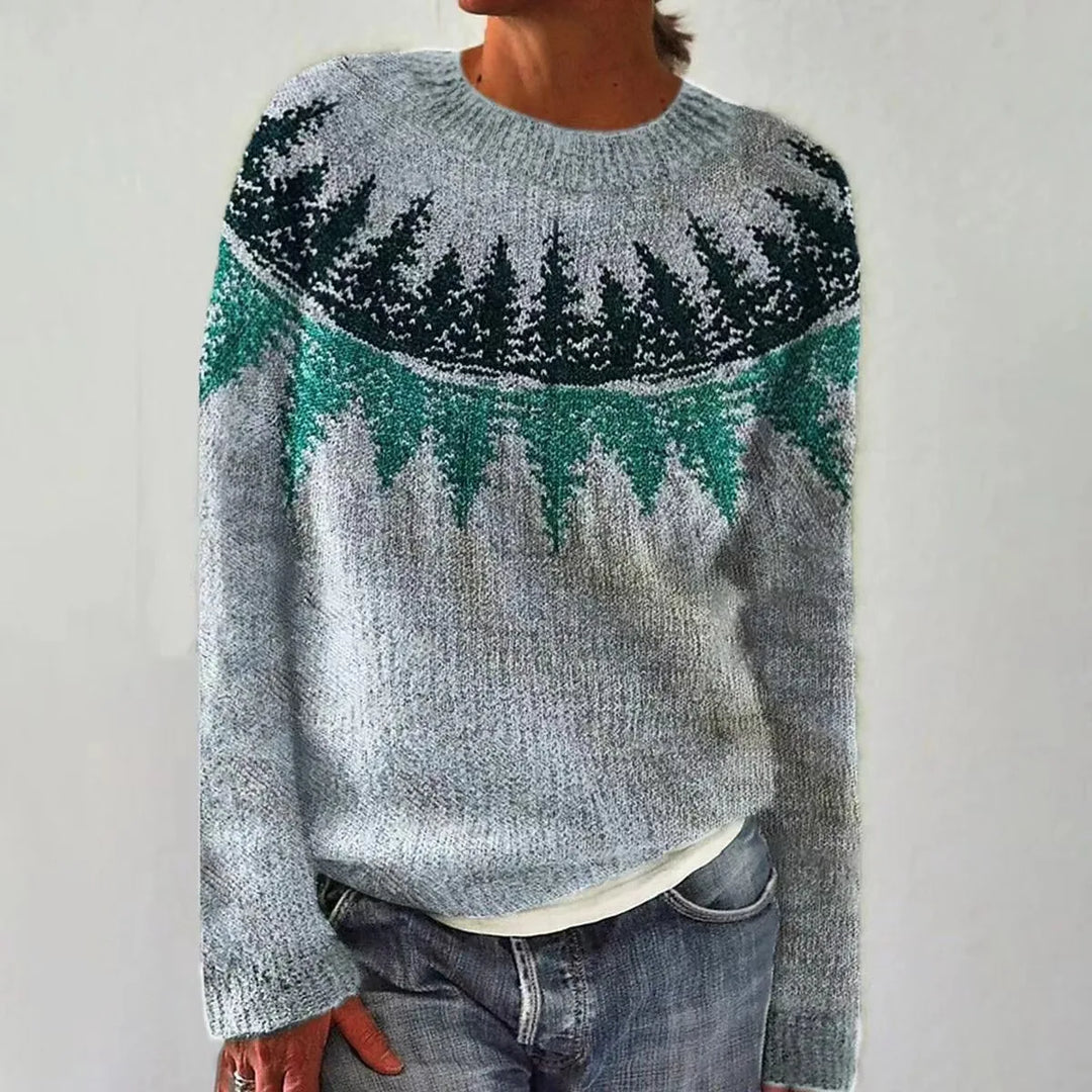 Cordelia | Elegant Nordic Fair Isle Knit Sweater Women