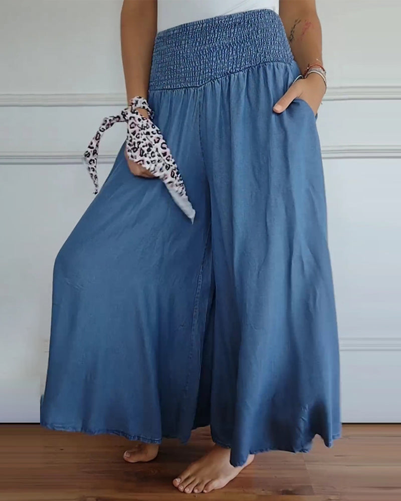 Paloma | Elegant High Waisted Wide Leg Palazzo Pants