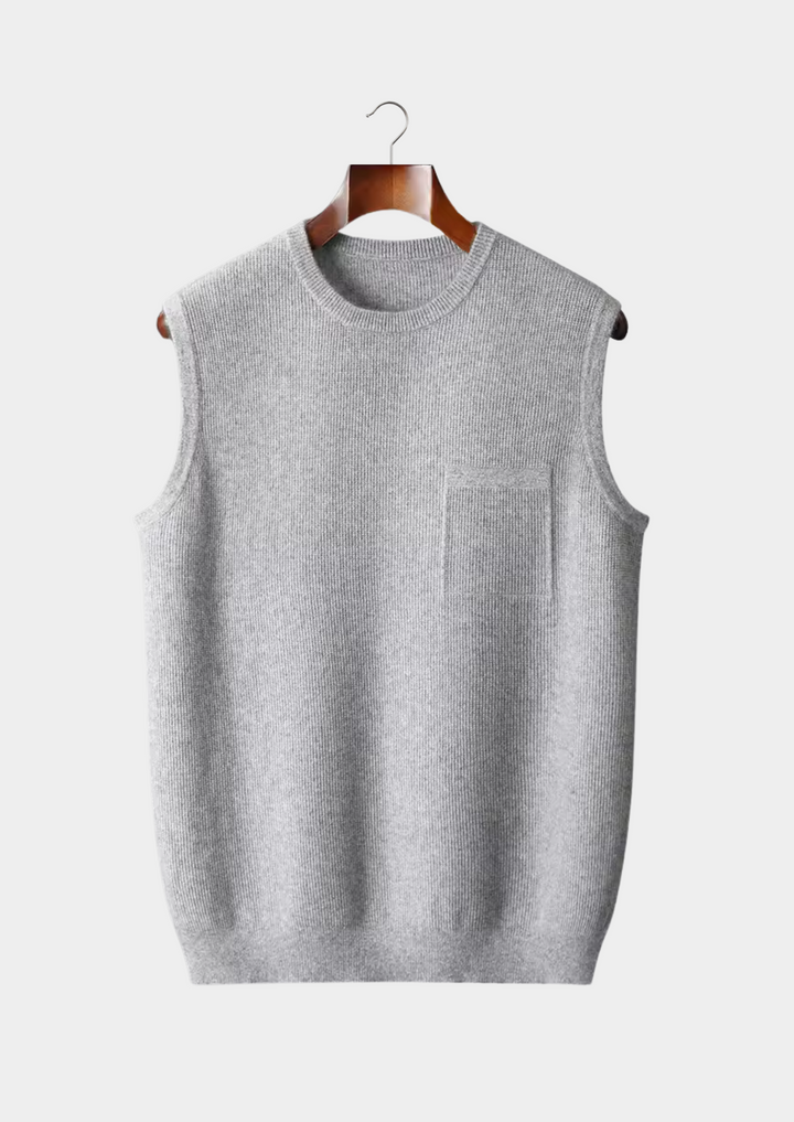 Cordelia | Sleek Crewneck Cashmere Vest Sleeveless