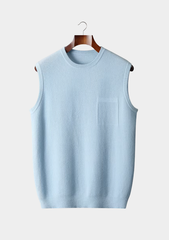 Cordelia | Sleek Crewneck Cashmere Vest Sleeveless