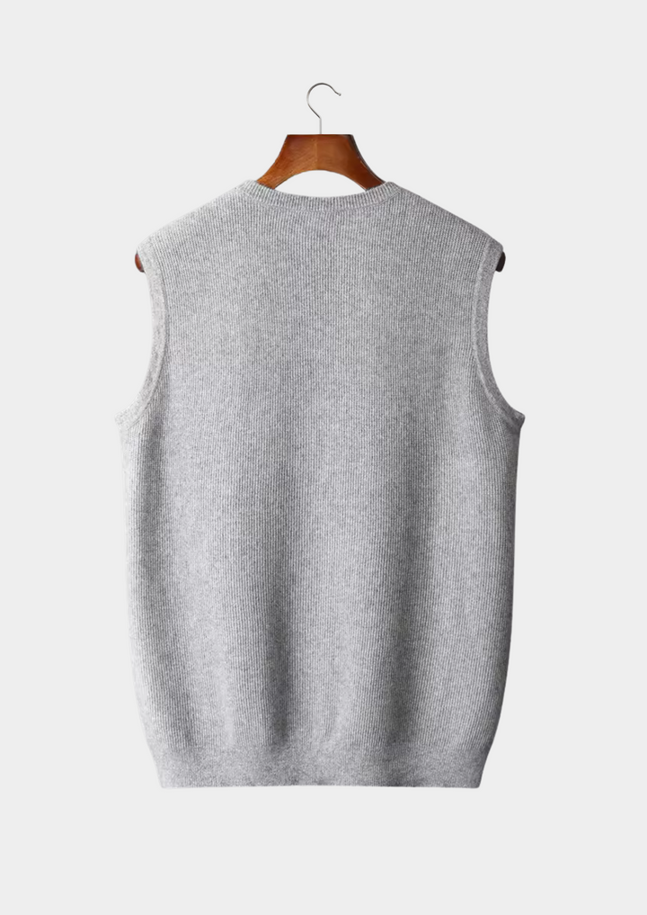 Cordelia | Sleek Crewneck Cashmere Vest Sleeveless