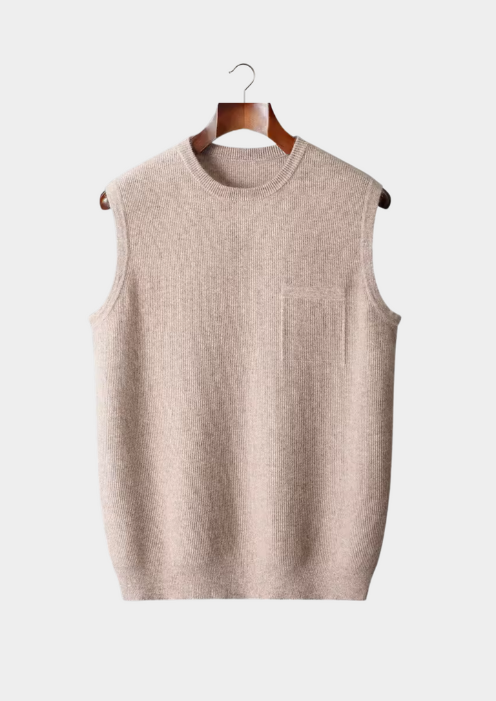 Cordelia | Sleek Crewneck Cashmere Vest Sleeveless