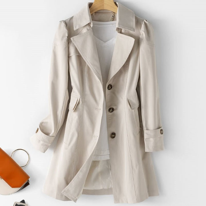Evy | Stylish Double-Breasted Trench Coat With Tailored Silhouette
