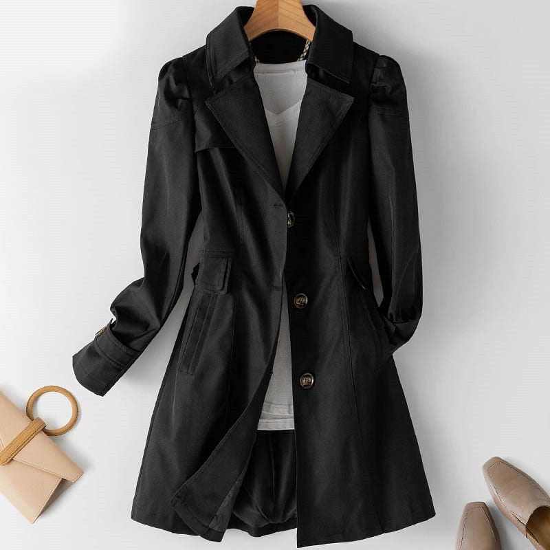 Evy | Stylish Double-Breasted Trench Coat With Tailored Silhouette