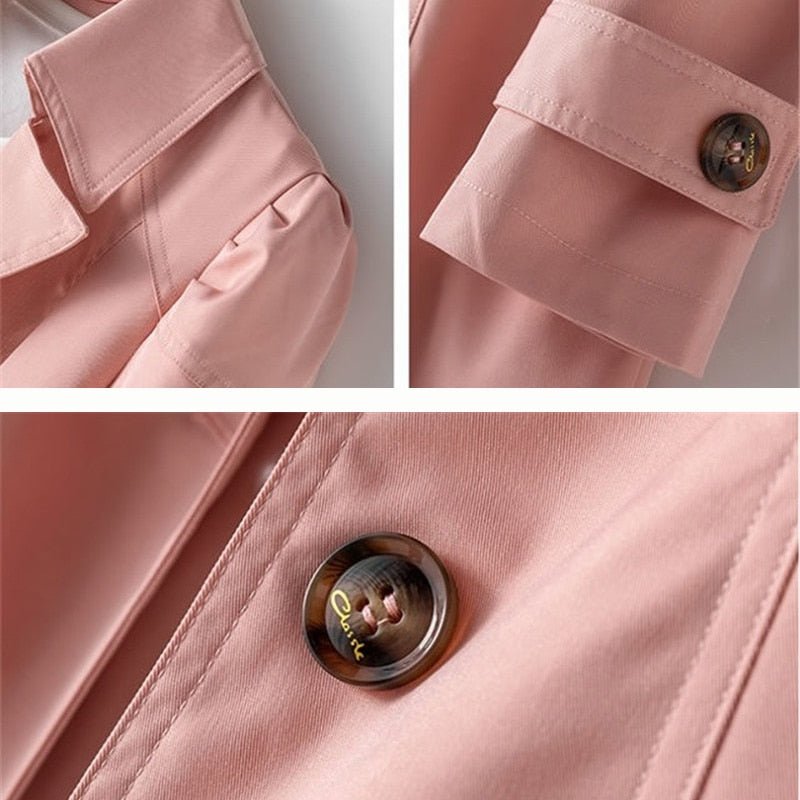 Evy | Stylish Double-Breasted Trench Coat With Tailored Silhouette