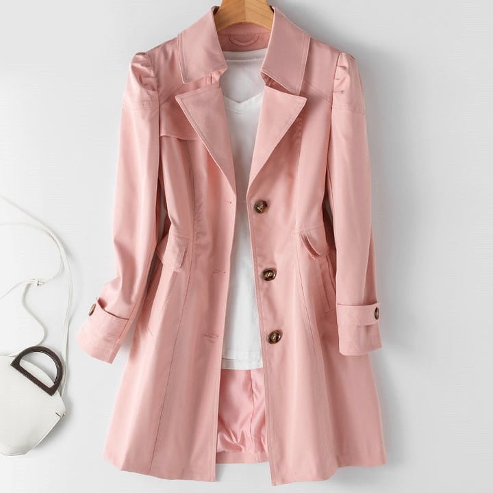 Evy | Stylish Double-Breasted Trench Coat With Tailored Silhouette