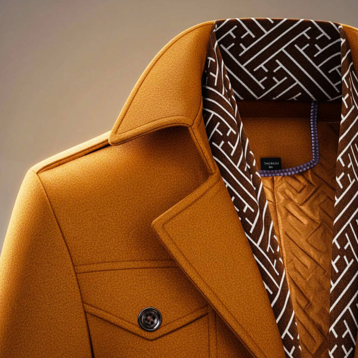 Tessa | Elegant Double-Breasted Virgin Wool Overcoat With Quilted Lining