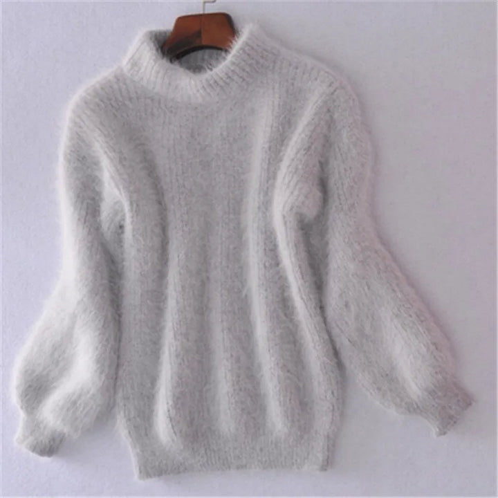 Margot | Elegant Angora Turtleneck Pullover Sweater