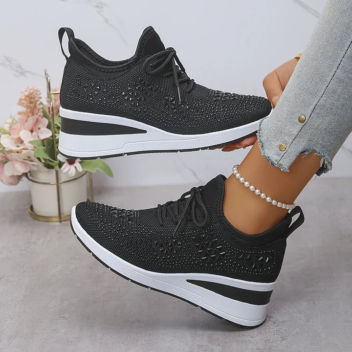 Bonnie | Elegant Rhinestone Embellished Orthopedic Sneakers