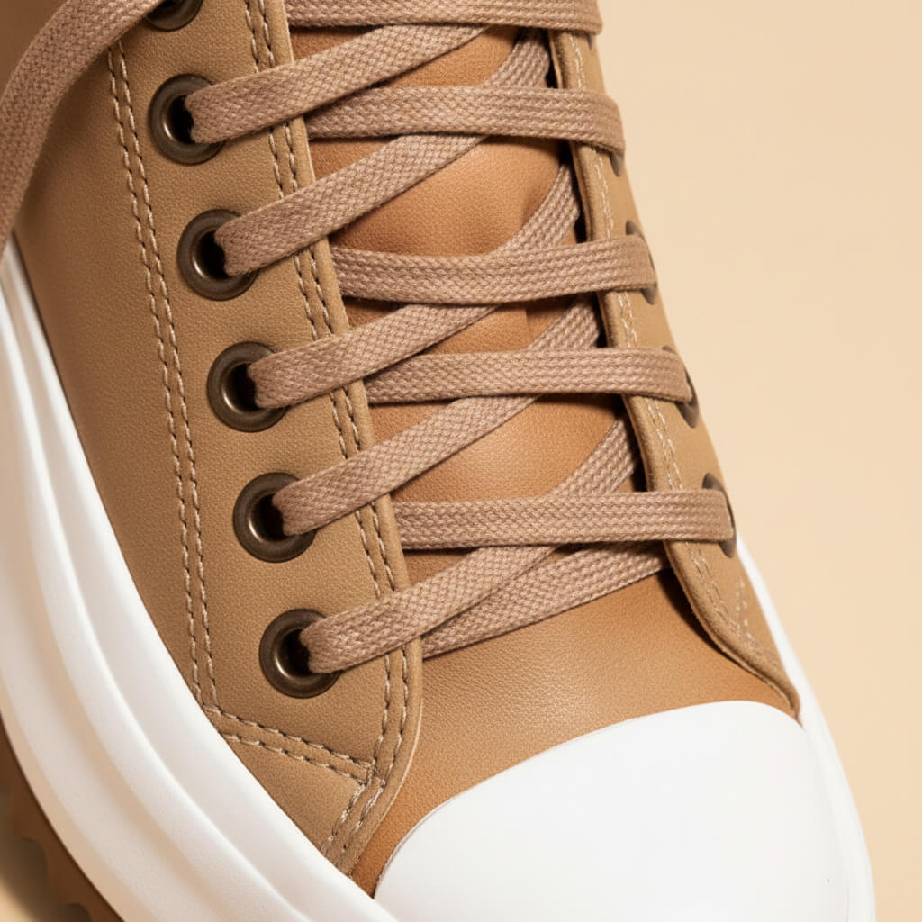 Beatrice | Chic Platform Canvas Sneakers With Saw-Tooth Sole