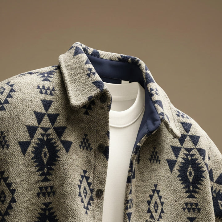 Weston | Stylish Southwestern Geometric Print Wool Jacket