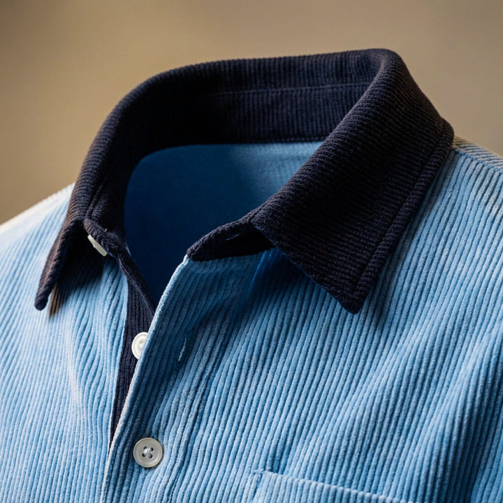 Hannah | Stylish Corduroy Long Sleeve Polo Shirt