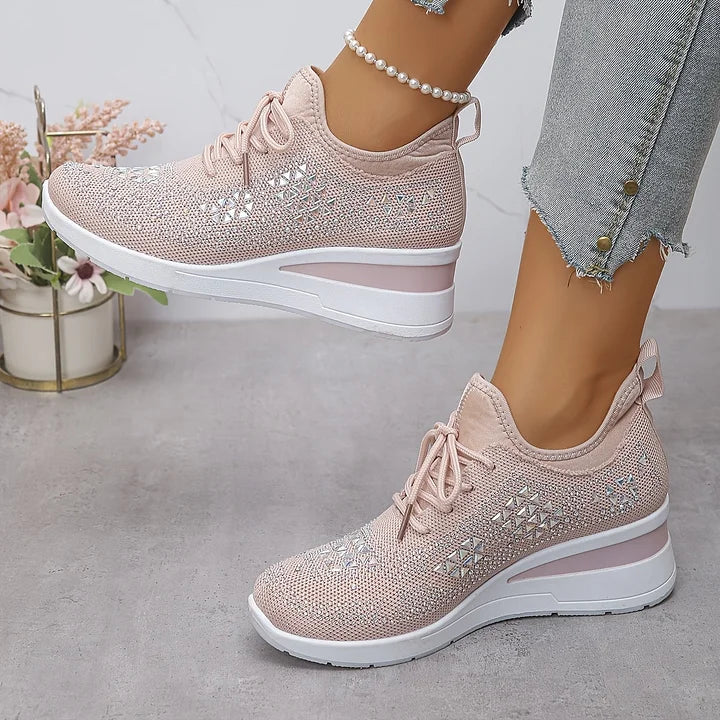 Bonnie | Elegant Rhinestone Embellished Orthopedic Sneakers