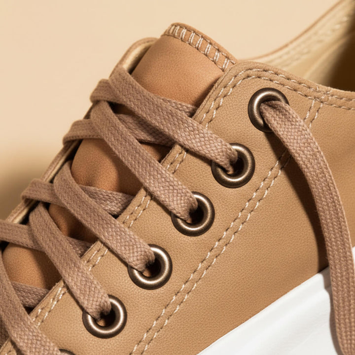 Beatrice | Chic Platform Canvas Sneakers With Saw-Tooth Sole