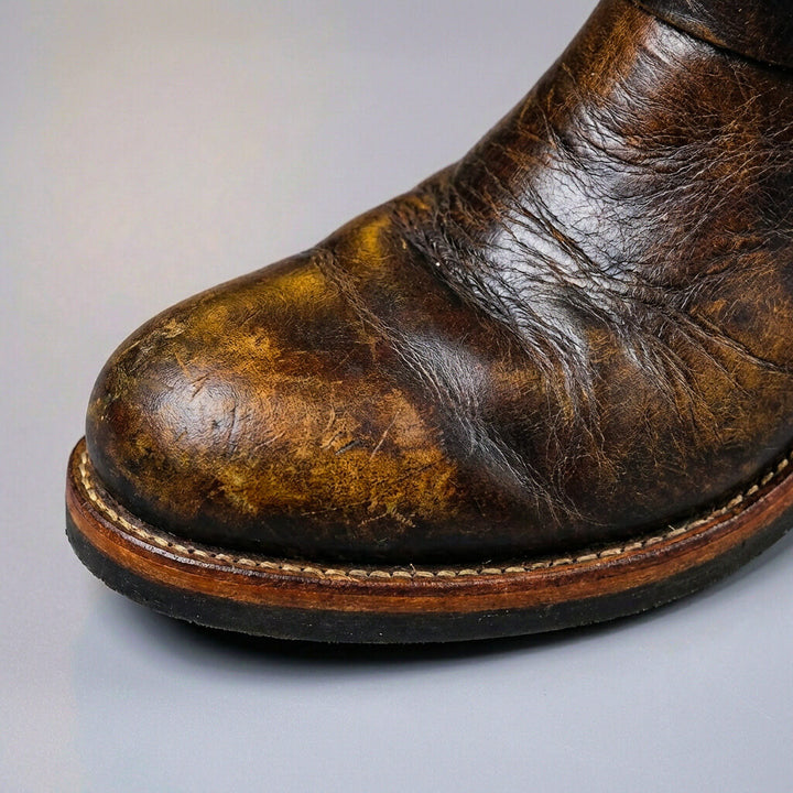Evelyn | Stylish Men's Vintage Leather Boots With Buckle Details