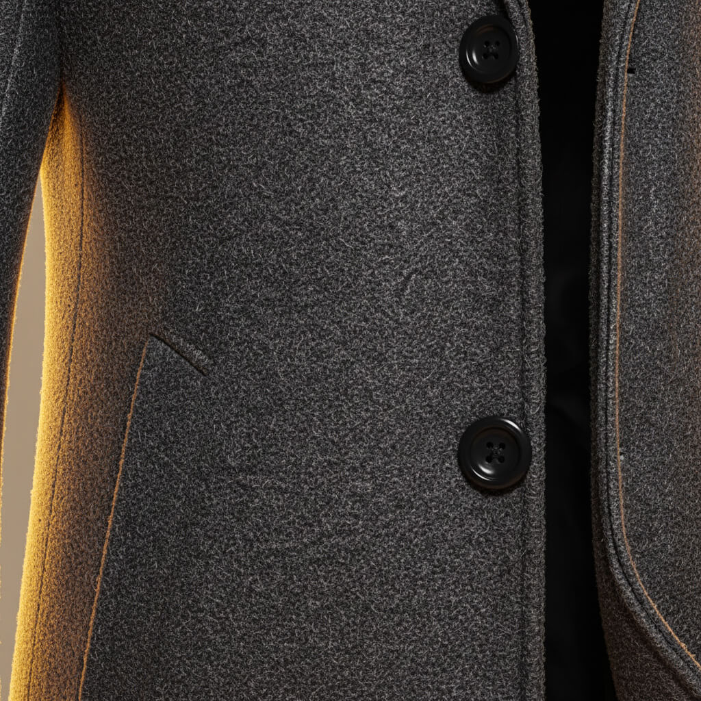 Harrison | Stylish Single Breasted Long Cotton Overcoat