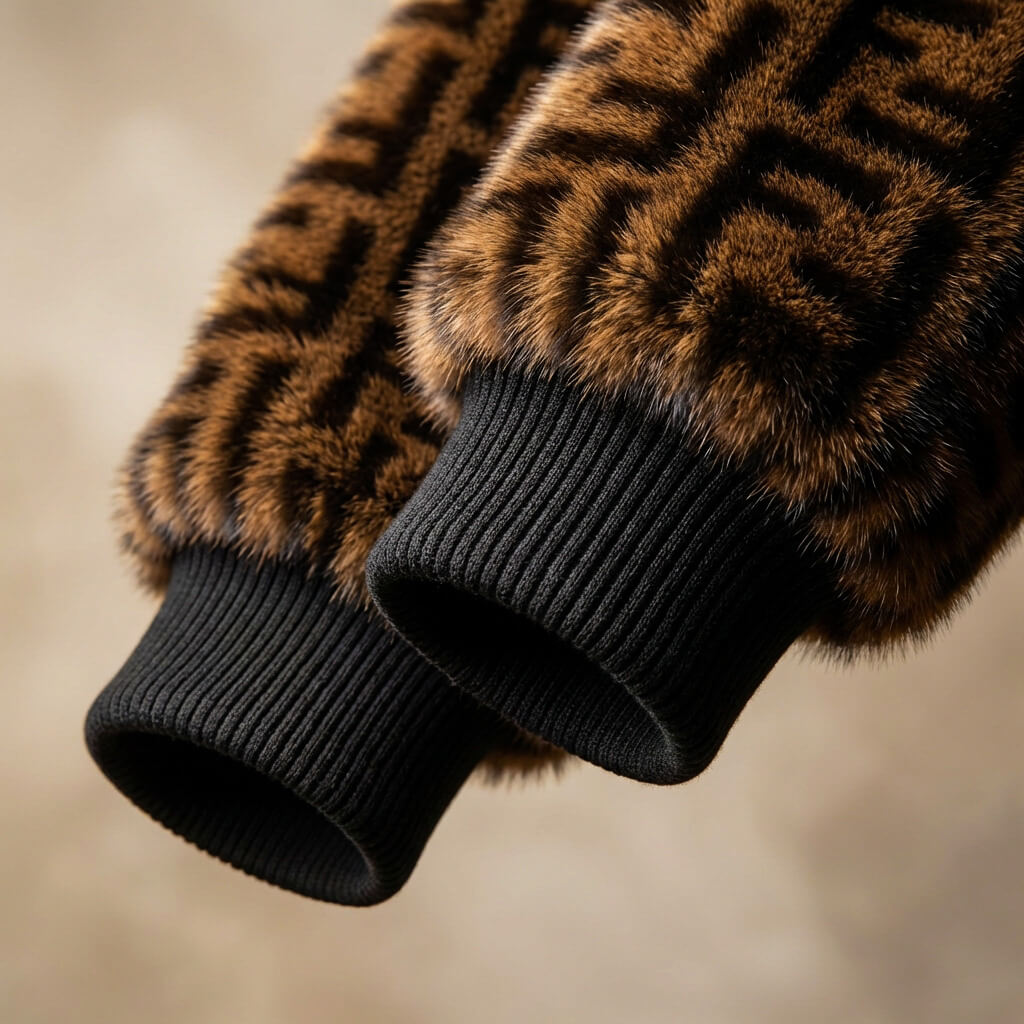 Florence | Luxury Hooded Faux Fur Bomber Jacket With Zipper