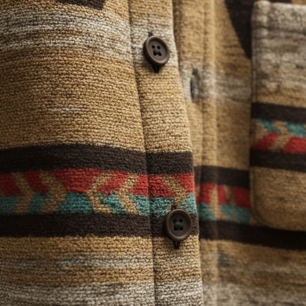 Tobias | Southwestern Wool Blend Button-Up Shirt Jacket