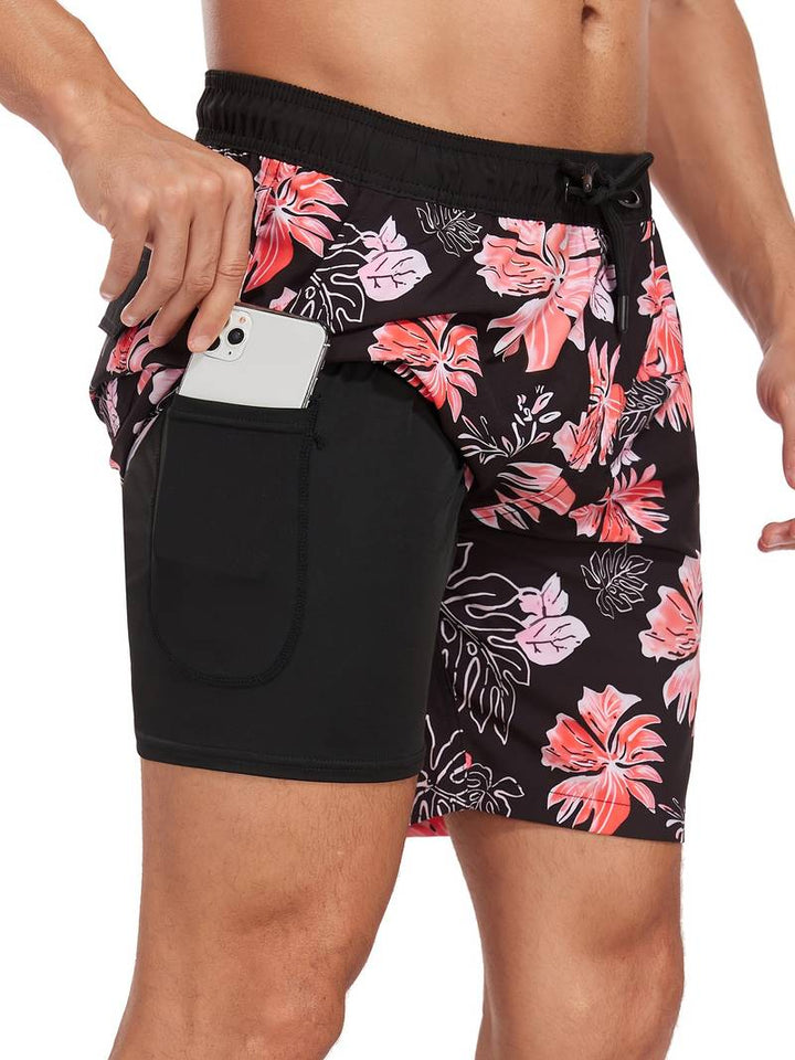 Ariel | Stylish Men's Flamingo Print Beach Swim Shorts