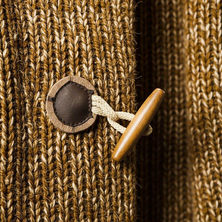 Tobias | Stylish Hooded Wool Toggle Cardigan