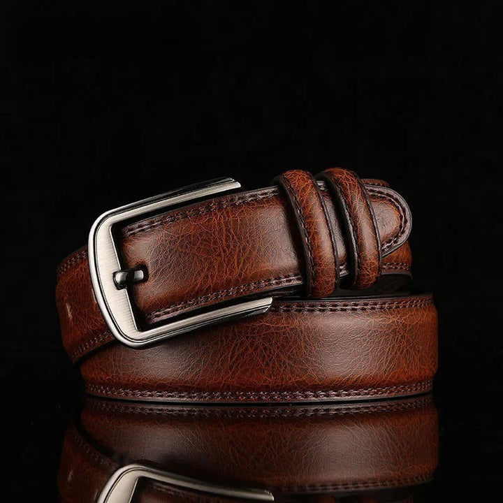 Zoe | Sleek Brown Leather Belt With Polished Buckle