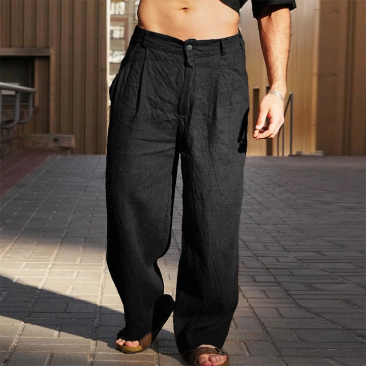 Elyse | Effortless Wide Leg Linen Pants With Pleated Waistband