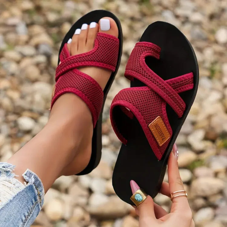 Evelina | Stylish Orthopedic Cross-Strap Flat Sandals