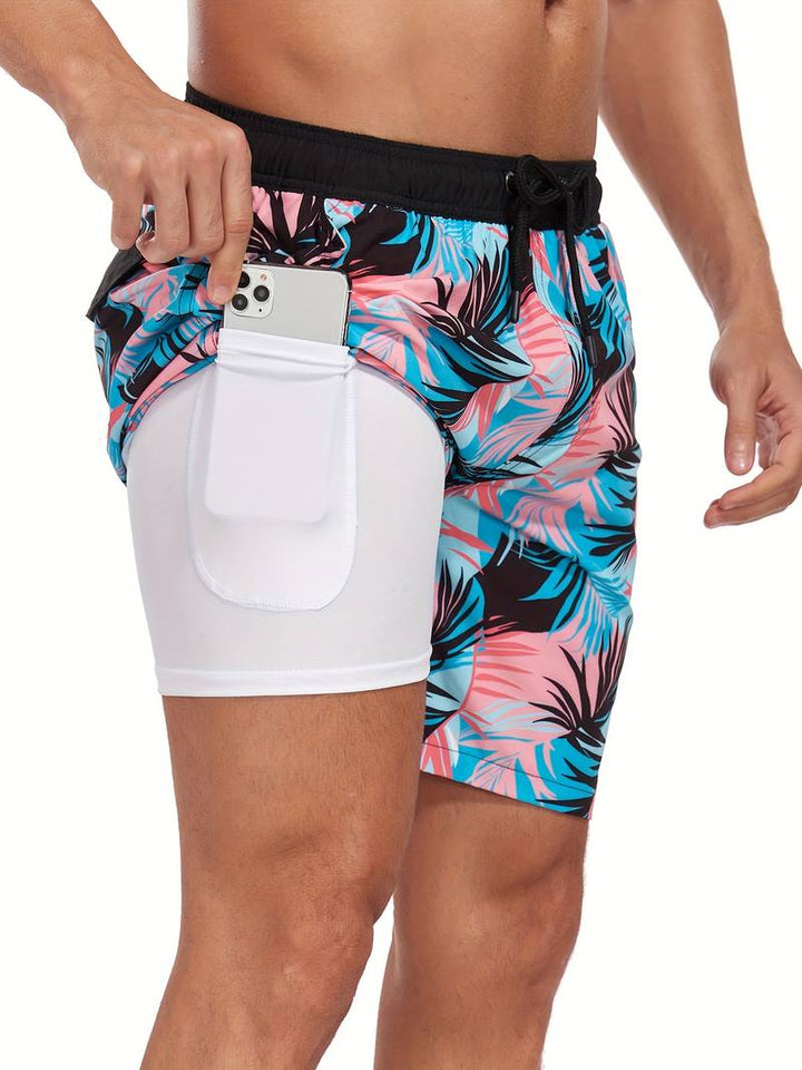 Ariel | Stylish Men's Flamingo Print Beach Swim Shorts