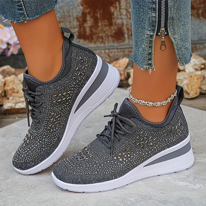 Bonnie | Elegant Rhinestone Embellished Orthopedic Sneakers
